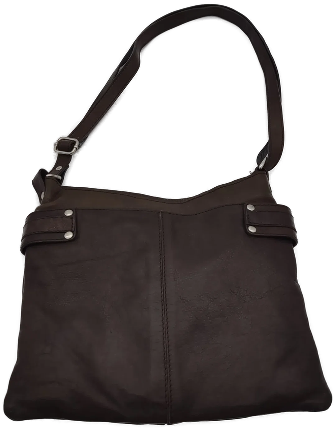 5TH AVENUE Damen Handtasche echtes Leder braun – Bild 2
