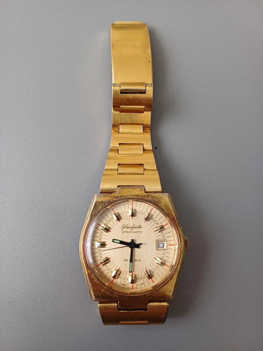 Glashütte Spezimatic (vergoldet) - Vintage Herren Armbanduhr - Bild 4