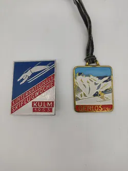 7x Vintage Ski-Anhänger/Medaillons - Bild 6