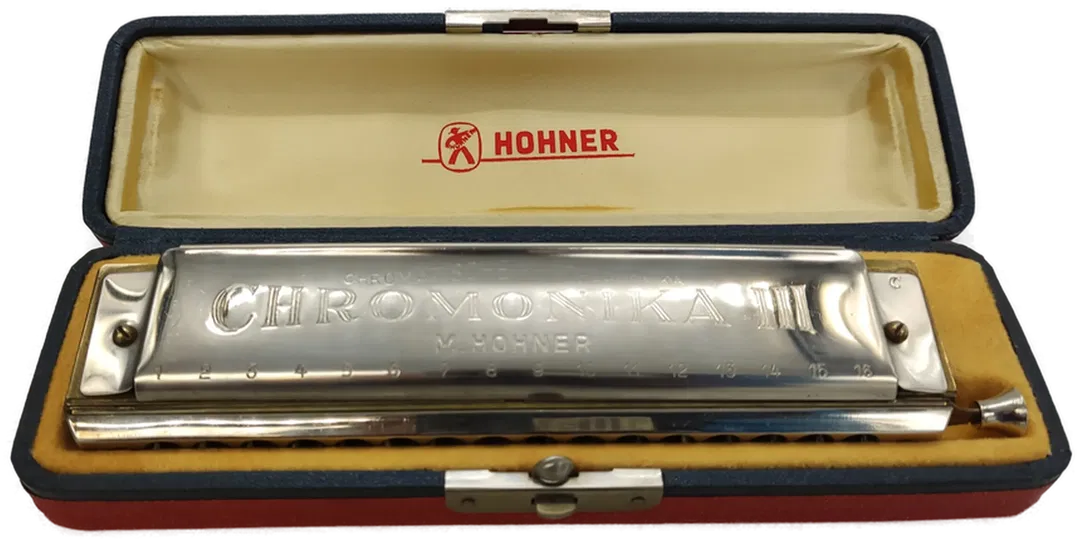 M.Hohner Chronmonika III 280  C  Mundharmonika 16 Kanäle mit Etui - Bild 1