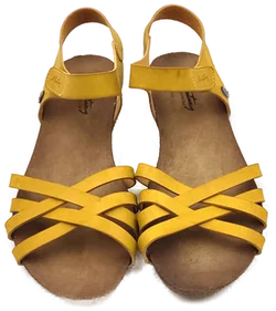 Mustang Damen-Sandalen Kunstleder senfgelb Gr. 40  - Bild 2