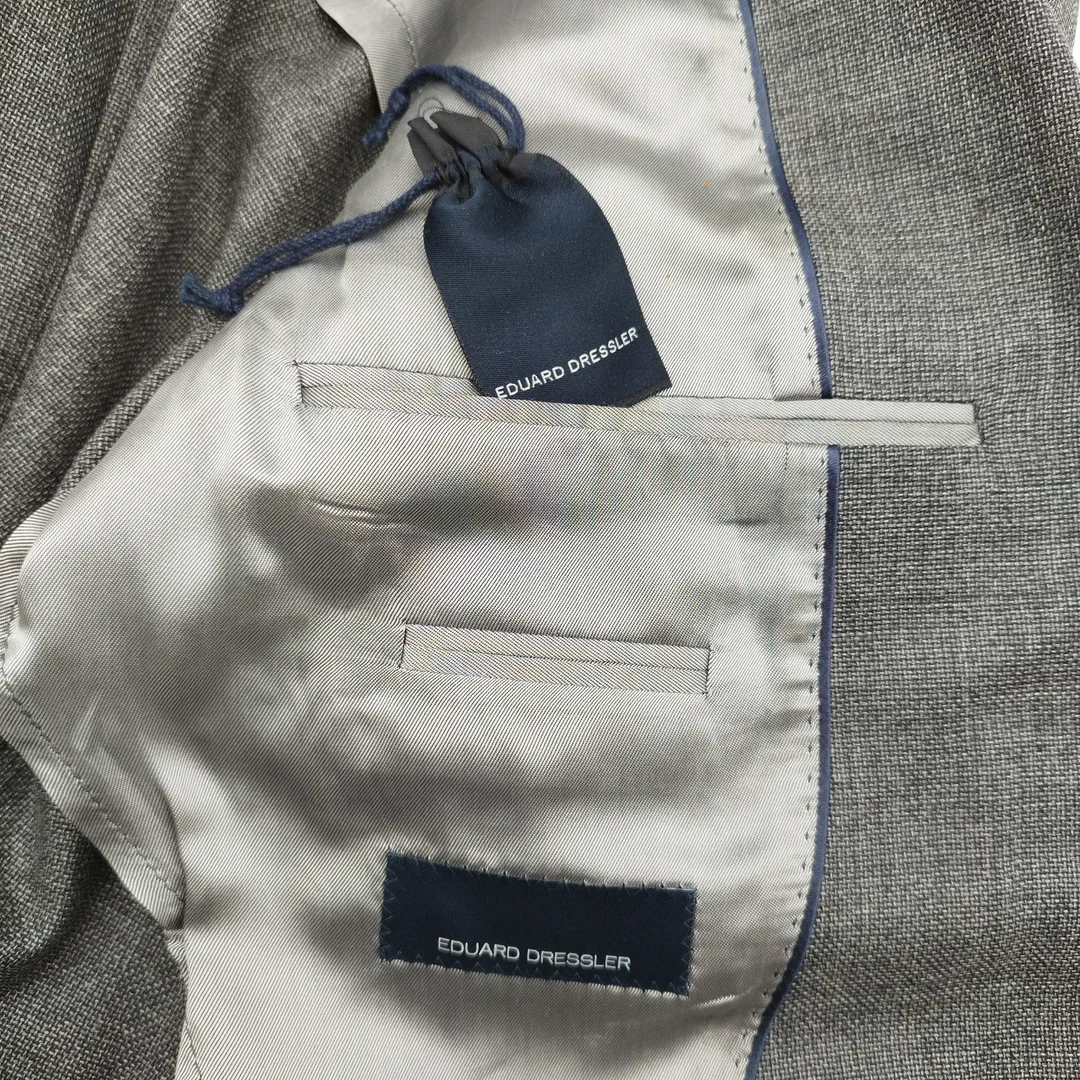 Sakko Eduard Dressler Grau, (ohne Shirt) Gr.48 | Business-Klassiker – Bild 3