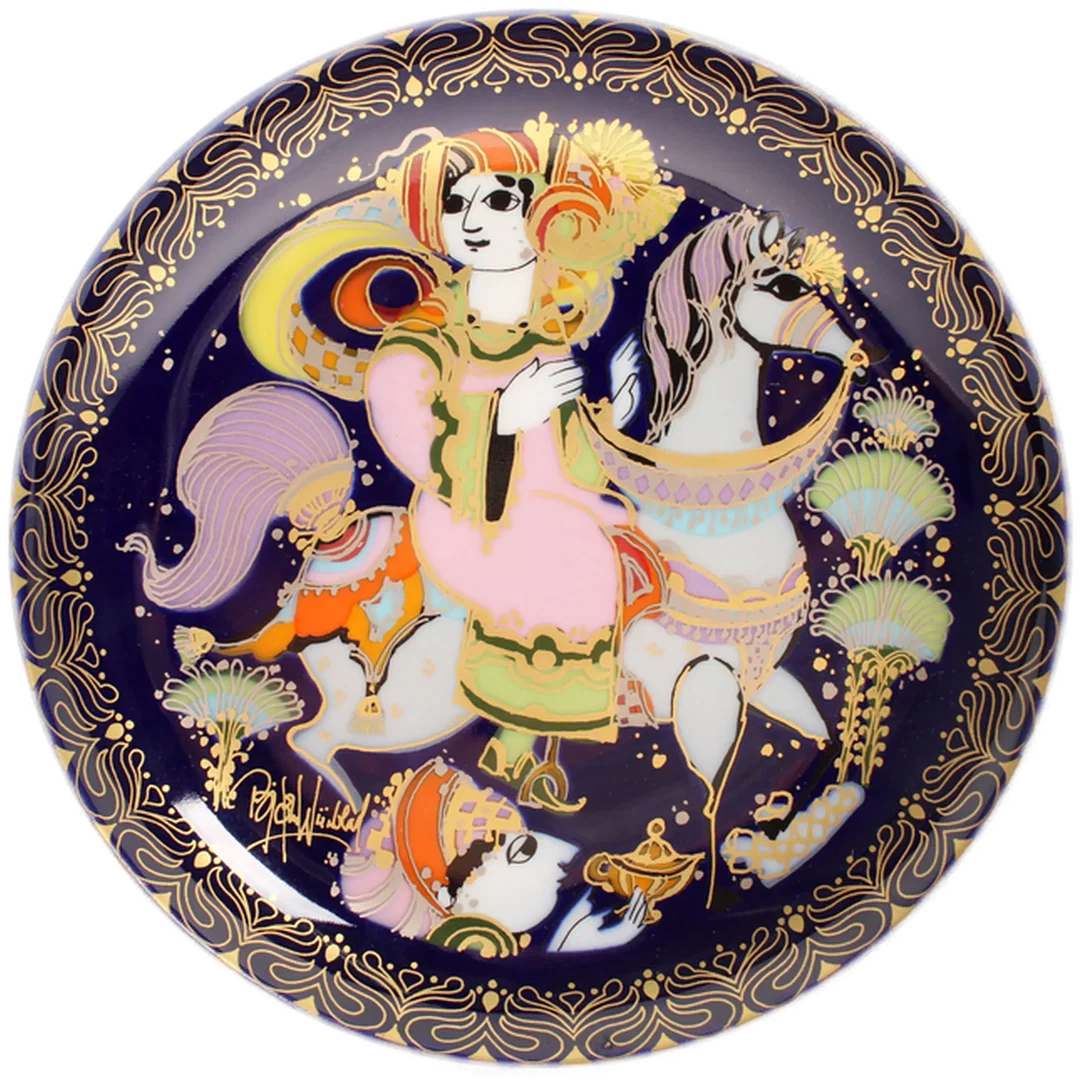 Rosenthal Studio-Line Sammelwandteller „Aladin und die Wunderlampe IX“ – Bjørn Wiinblad – Porzellan – Limitierte Edition - Bild 4