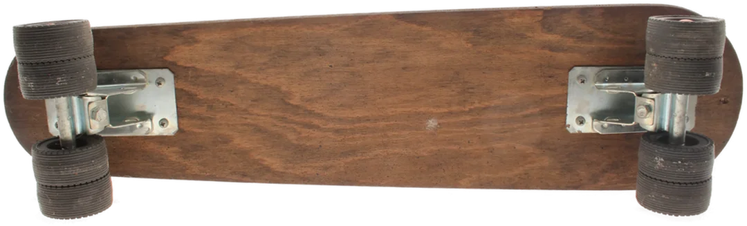 Vintage Old School Skateboard | Länge ca. 58,5 cm | Holzdeck mit Doppelrollen – Bild 2