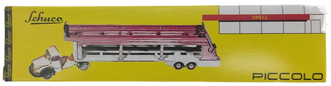 Schuco Piccolo Mercedes-Benz L 6600 Autotransporter • OVP • neuwertig • Sammlermodell – Bild 3