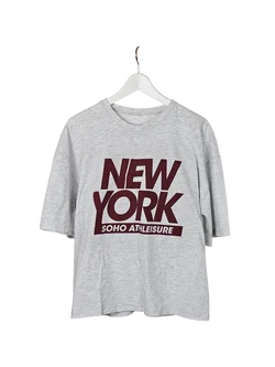 T-Shirt Herren New York, grau-meliert - Gr. S