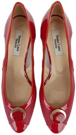 Donna Laura Venezia Vero Cuoio Damen Pumps, rot - Gr. 41 - Bild 3