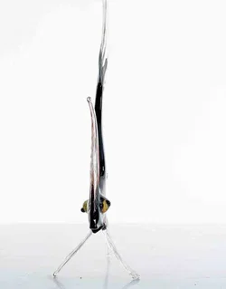 Murano-Glasfisch Sommerso mehrfarbig handgefertigte Glasskulptur 21 cm – Vorschau 2