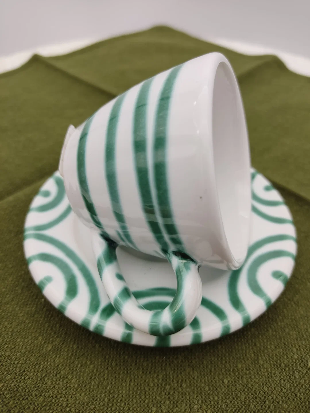 Gmundner Keramik Espresso-Set Grün Geflammt | Geschenkbox – Bild 10