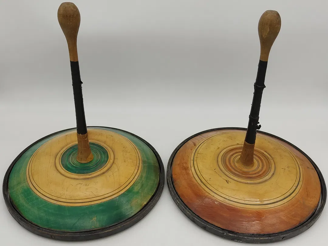 2 Stk. Vintage-Eisstöcke in Grün & Braun - Typ P - Bild 4