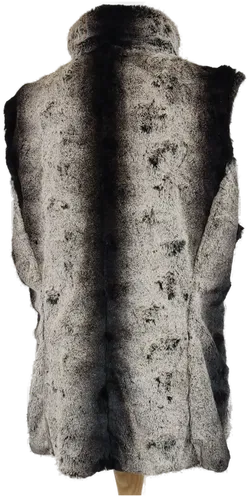 Gerry Weber Damengilet Kunstfell mit Paillettenbestickung grau/schwarz - XL/42 - Bild 2