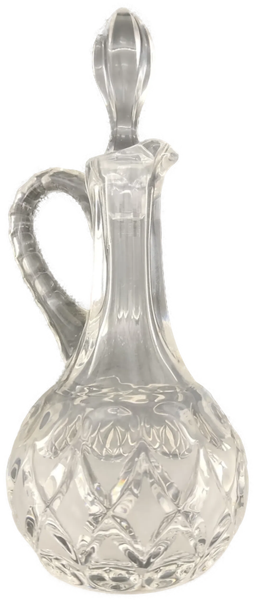 Glaskaraffe mit Schliffdekor, ca. 21 cm hoch - Bild 1