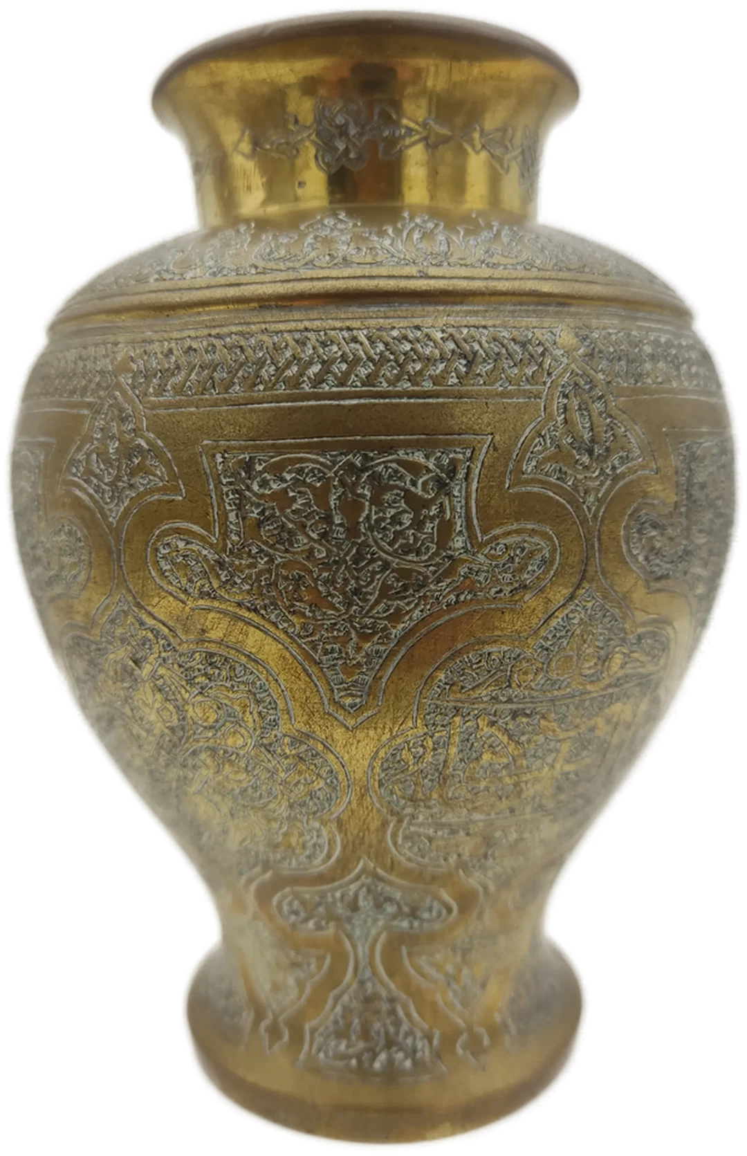 Islamische Arabische Kalligraphie Messingvase | Handgravierter Orientalische Charme – Bild 2
