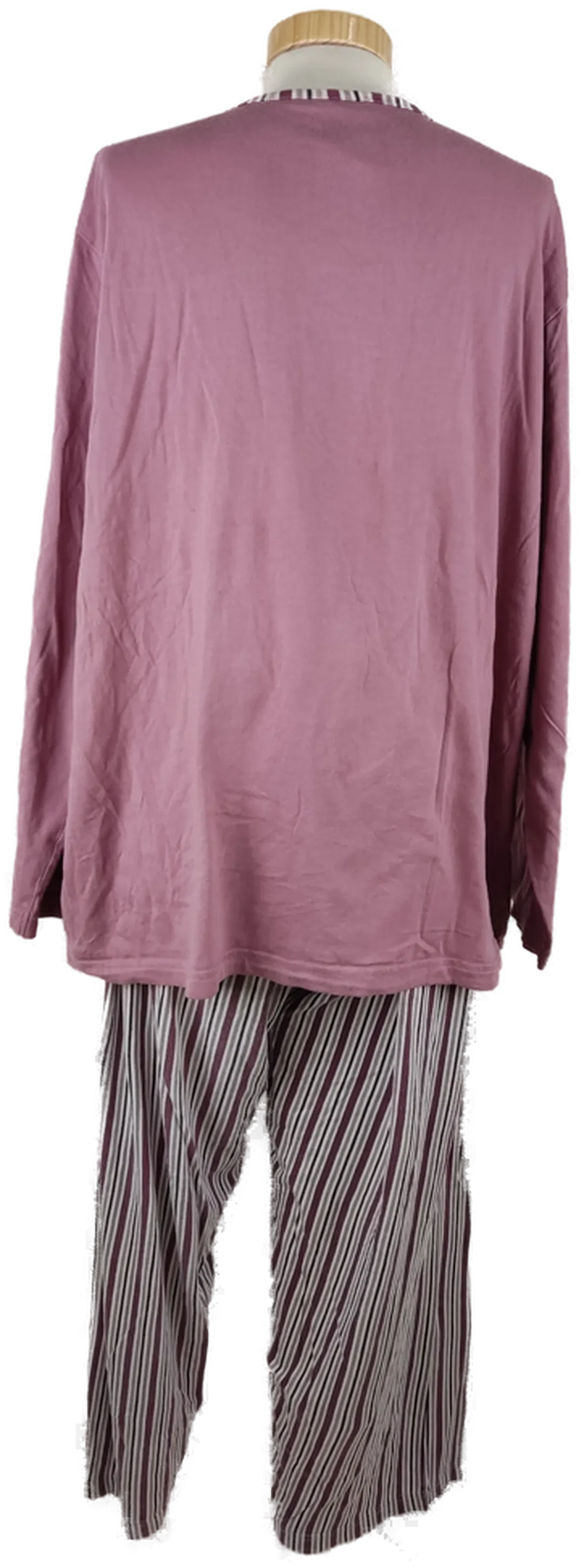 Pyjama "Harmony", langarm mit Rundhalsausschnitt, altrosa-gestreift,  Gr. 48/50 – Bild 3