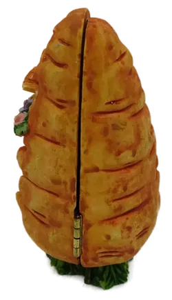 Oster-Deko Karottenhasenhaus Diorama Ton/Keramik Höhe ca 10,3cm - Bild 3