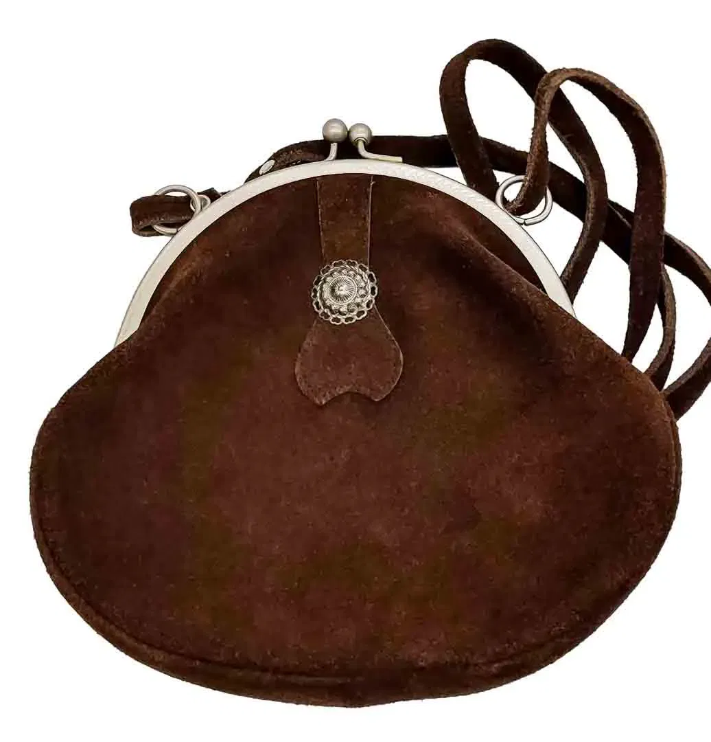 Vintage Trachtentasche aus Wildleder - Bild 1