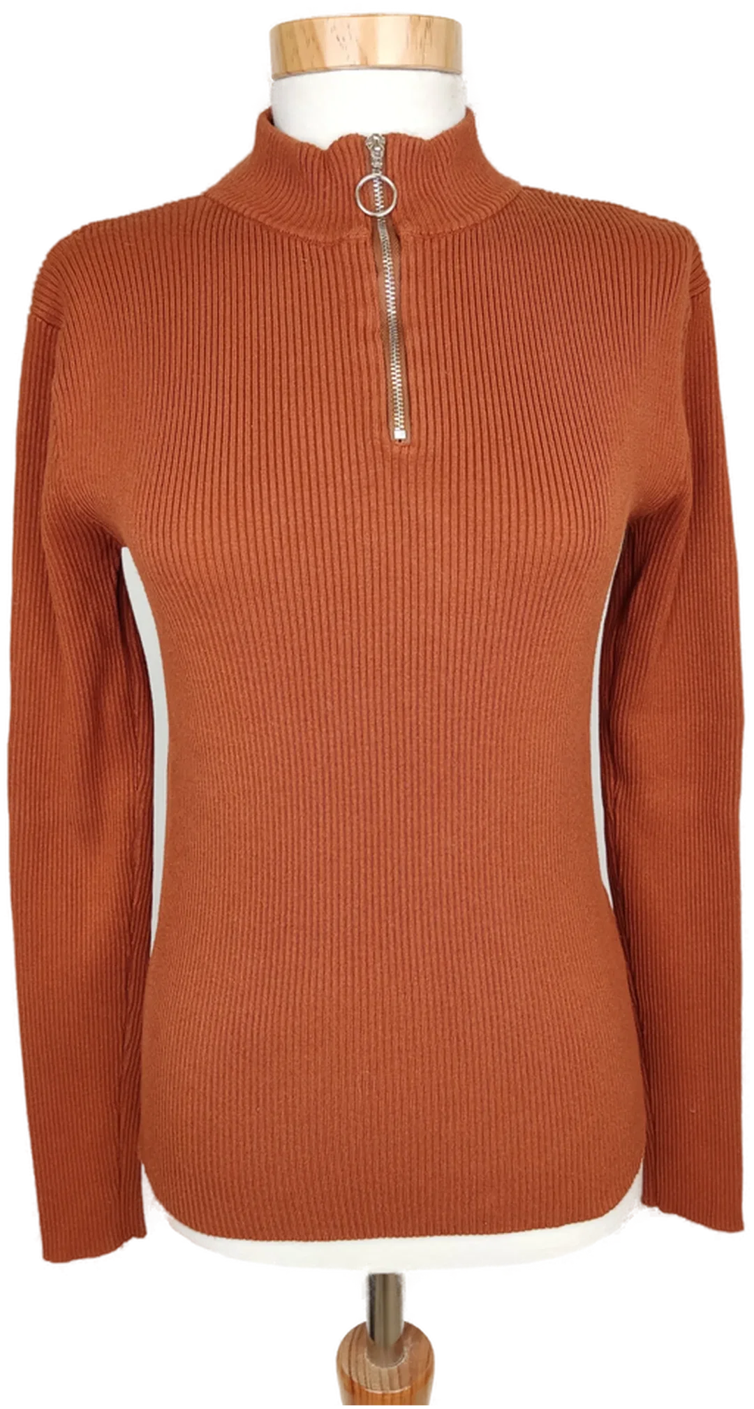 17&Co Damen Pullover mit Reißverschluss, braun - M/38 - Bild 1
