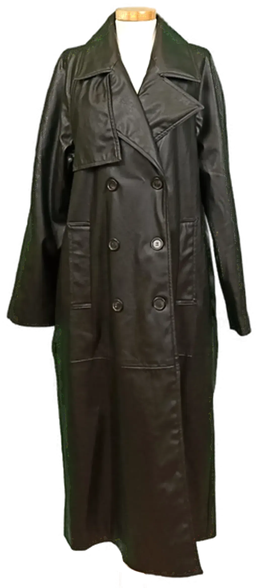 Bershka Damen Mantel schwarz Gr. L - Bild 1