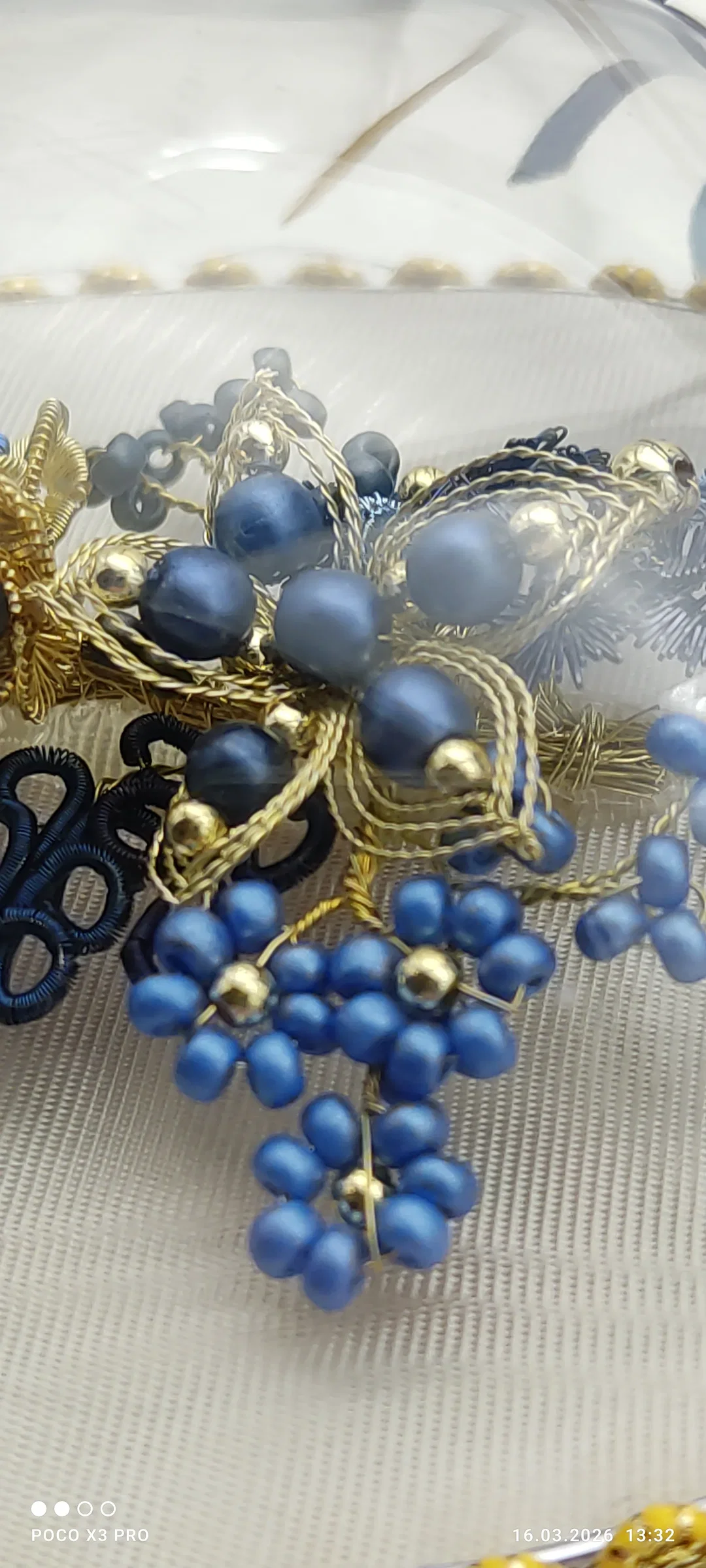 Vintage Hängendes Osterei Mit Perlen | Klosterarbeit – Bild 7
