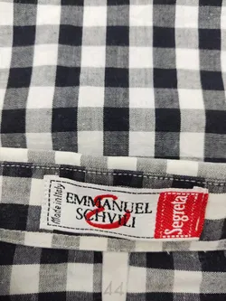 Emanuel Schvili  Damen Bluse schwarz/weiß kariert Gr. 44  - Bild 2