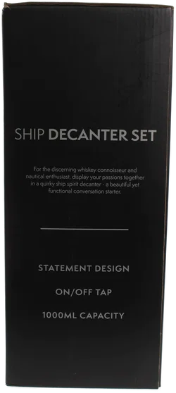 Oak & Steel – Schiff-Dekanter-Set mit 4 Gläsern und Originalverpackung - Bild 7