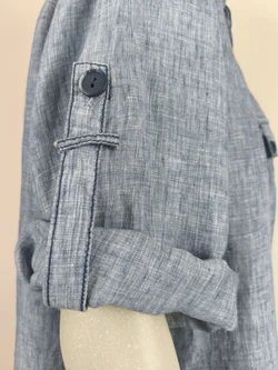 Bonita, Hemdbluse Damen, Gr. 48, Leinen - Bild 3