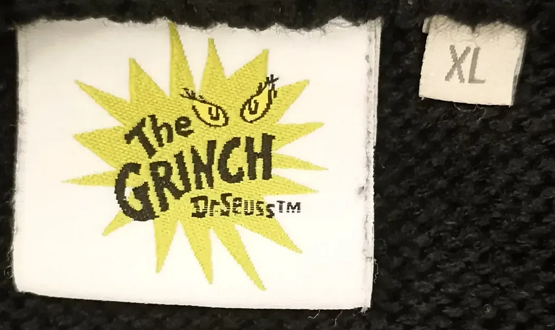 The Grinch Weihnachtspullover schwarz gemustert Gr. XL – Bild 4