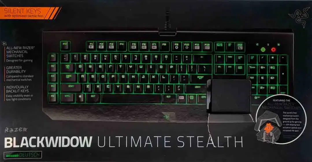 Razer BlackWidow Ultimate Stealth Mechanische Gaming-Tastatur DE - Bild 1