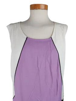 Axara Damen Midikleid, flieder/weiß/schwarz - Gr. 44/XL - Bild 4