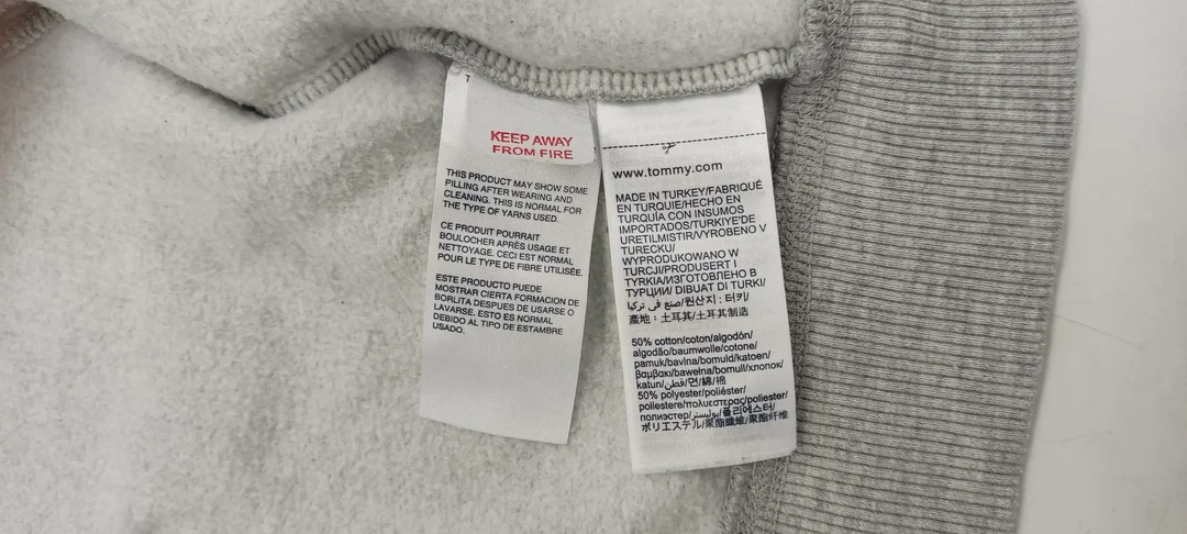 Tommy Hilfiger Kinderhoodie/Kindersweatjacke mit ZIP in grau, Größe 86 – Bild 5