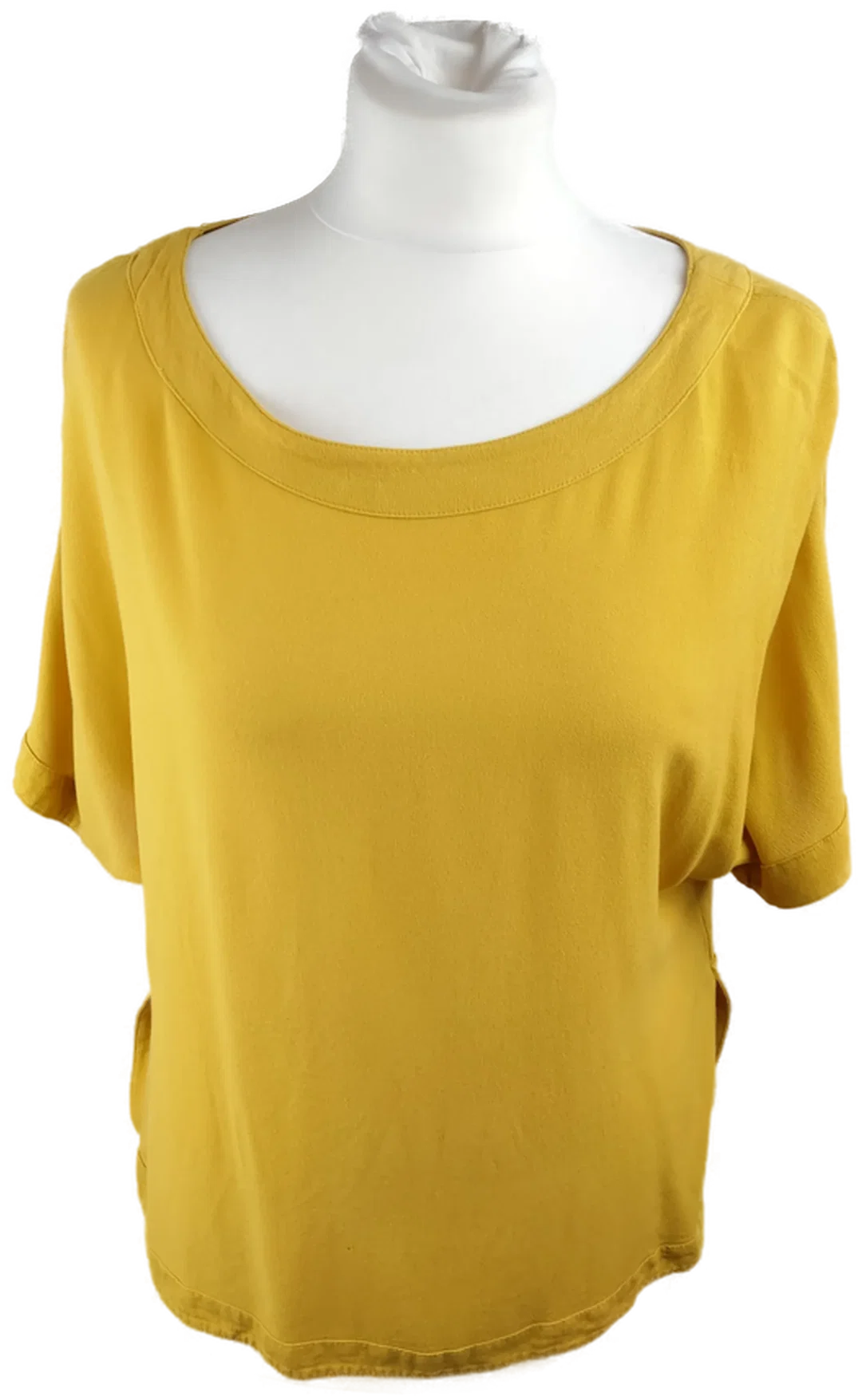 H&M Damen-T-Shirt Gelb Viskose Gr. 36 | Sommerstil – Bild 1