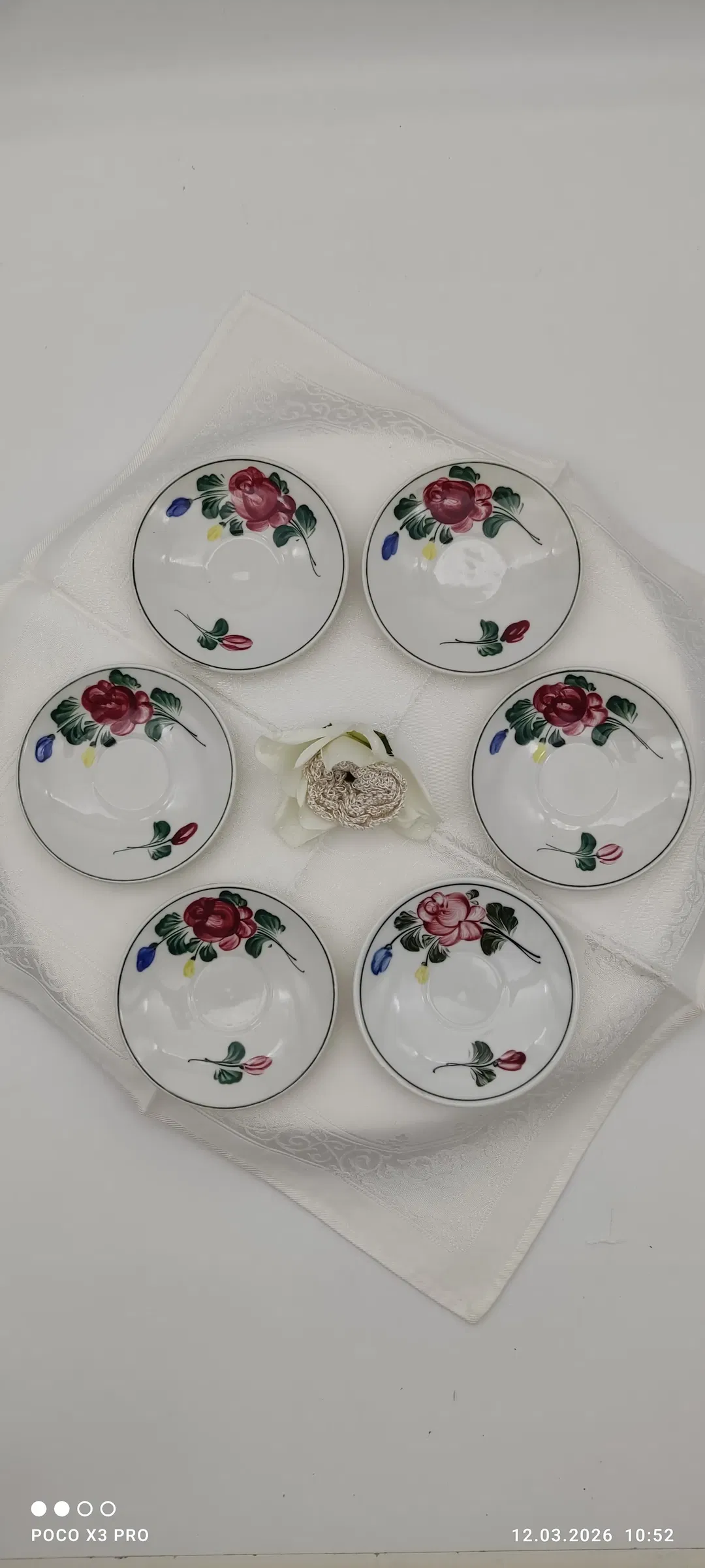 Lilien Porzellan Mocca-Untersetzer 6er | Sammlerstück - Bild 4