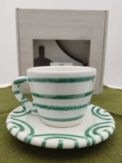 Gmundner Keramik Espresso-Set Grün Geflammt | Geschenkbox – Vorschau 2