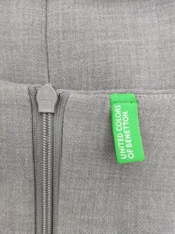 Benetton Damen Kleid grau Gr. M - Bild 5