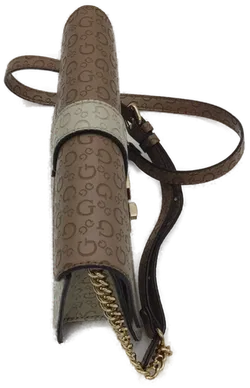  Guess Handtasche mit Logo-Muster in Braun-Beige - Bild 5