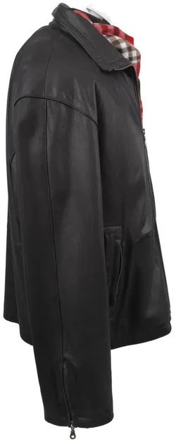 schwarze Lederjacke Herren, Gr. 50 - Bild 3