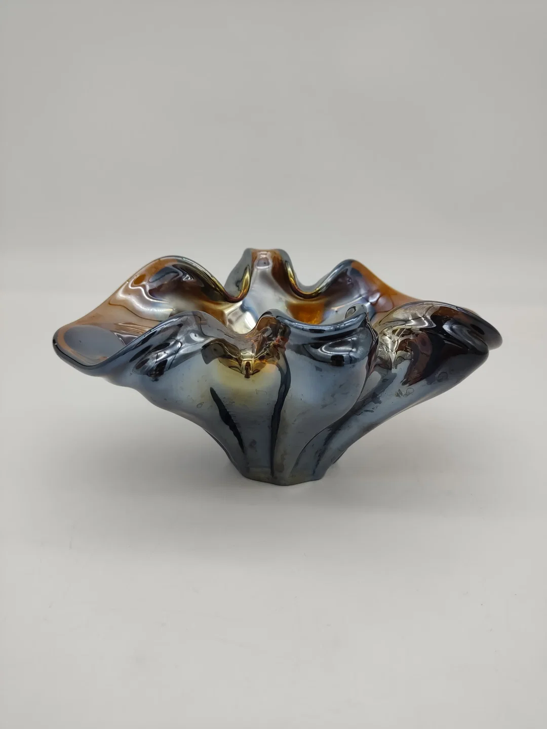 Mid-Century Glasschale - perlmutt – Bild 3
