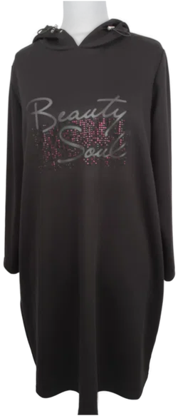 Laura Torelli Plus, Kleid mit Kapuze, Gr. 44/46