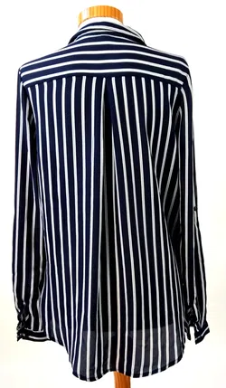 Amisu Damenbluse, blau/weiß - Gr. XS - Bild 2