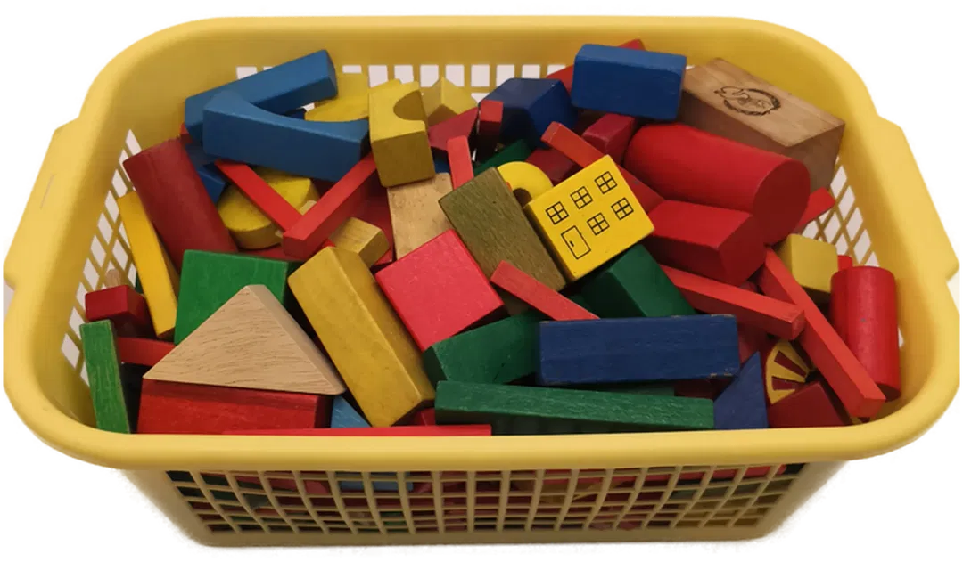 Bauklötze Holz, 3kg Bausteine bunt gemischt, Set 2, Spielzeug - Bild 4