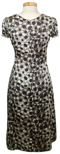 Armani Collezioni Damen Midikleid grau gepunktet Gr. XL - Bild 2