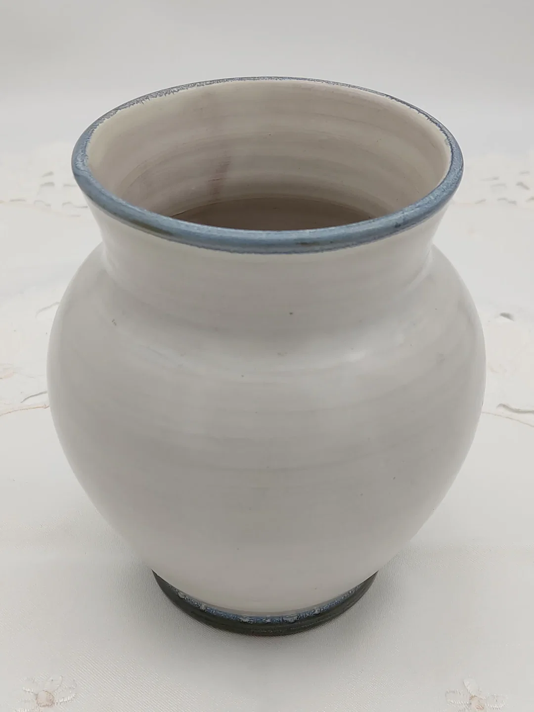 Gilde Keramik-Vase, 14,5cm hoch / Durchm. 13cm, neuwertig – Bild 3