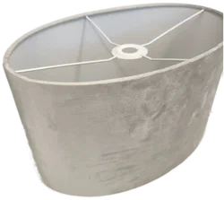 H&M home, Lampenschirm Samt, graubeige, neu - Bild 2