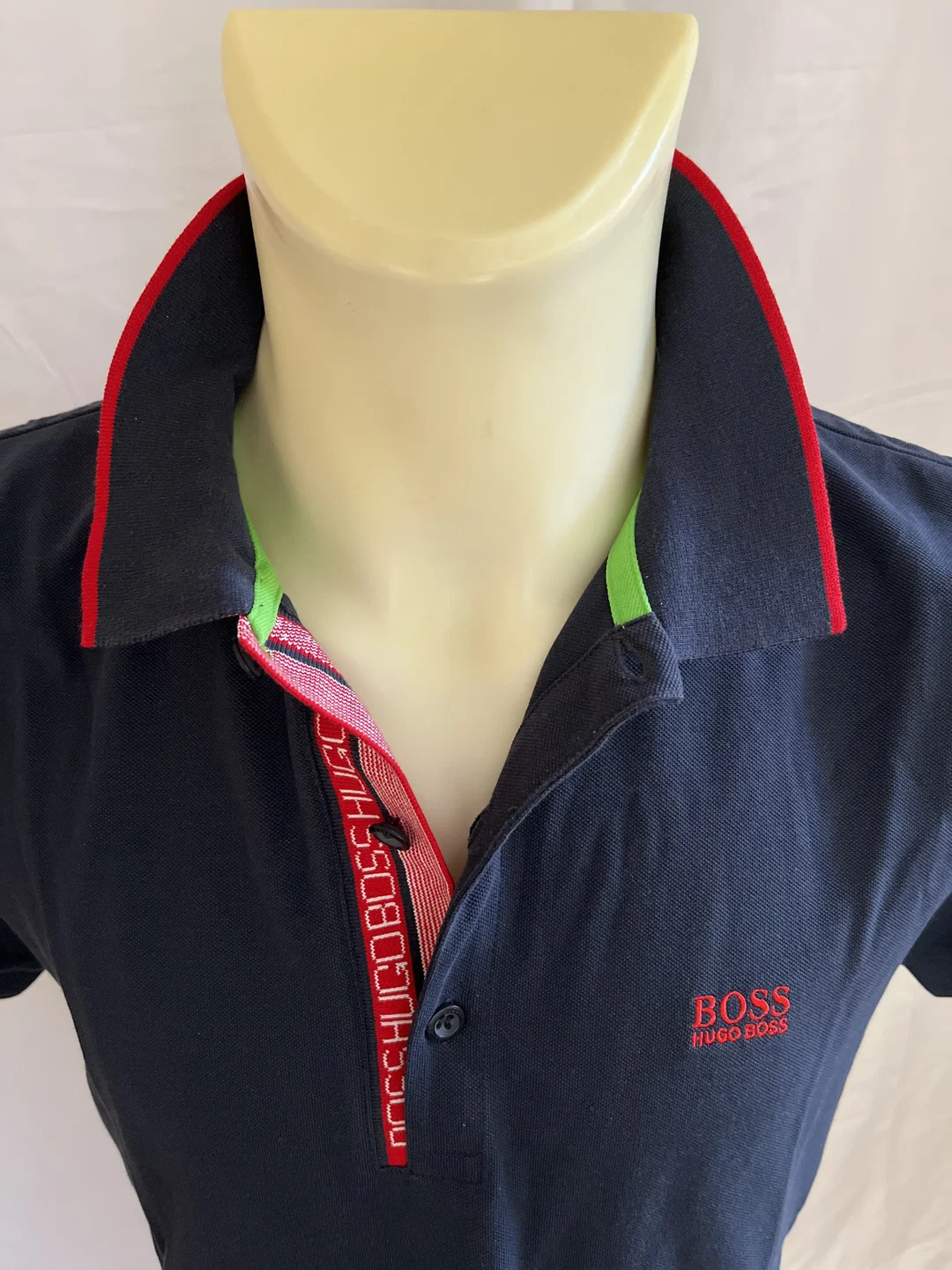 HUGO BOSS Herren Kurzarmshirt Slim Fit Gr. L blau – Bild 2