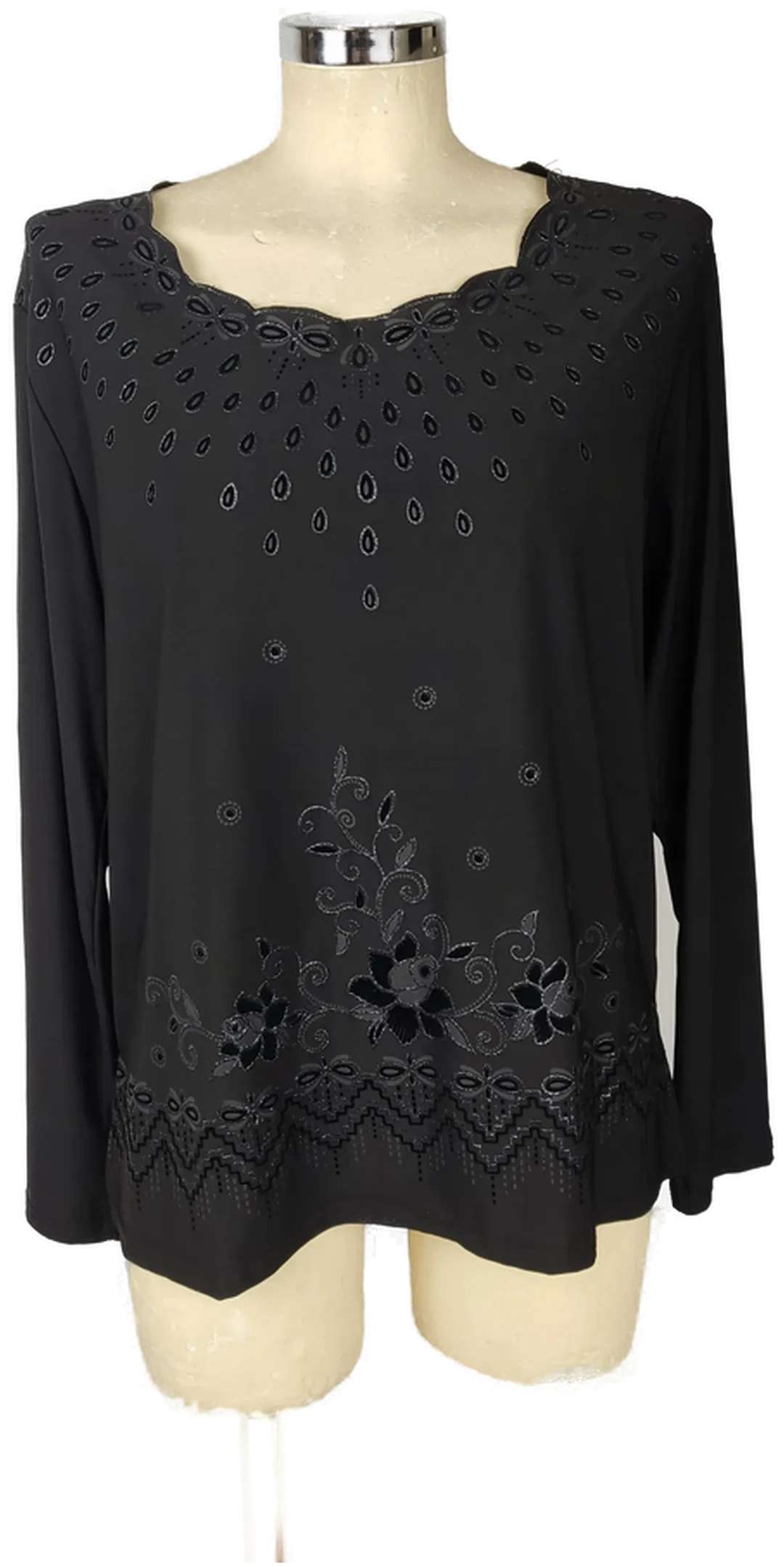 H&D Schwarze Damenbluse Sonstige Bestickt X-XL | Eleganter Auftritt - Bild 1