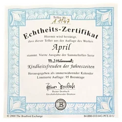 Sammelteller „Kindheitsfreuden der Jahreszeiten“ von M.I. Hummel  April (Teller A 1147) – Vorschau 3