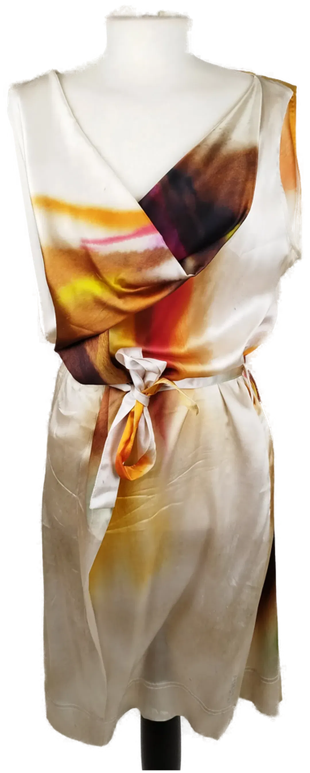 Buntes AIRFIELD Midi-Kleid - Gr. 38 / 95% Seide, 5% Lycra - Bild 4