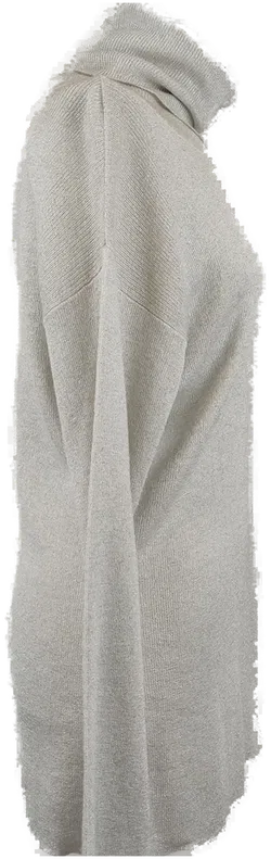 G.Pisano Damen Rollkragenpullover silber mit Glitzer - L/40 - Bild 3