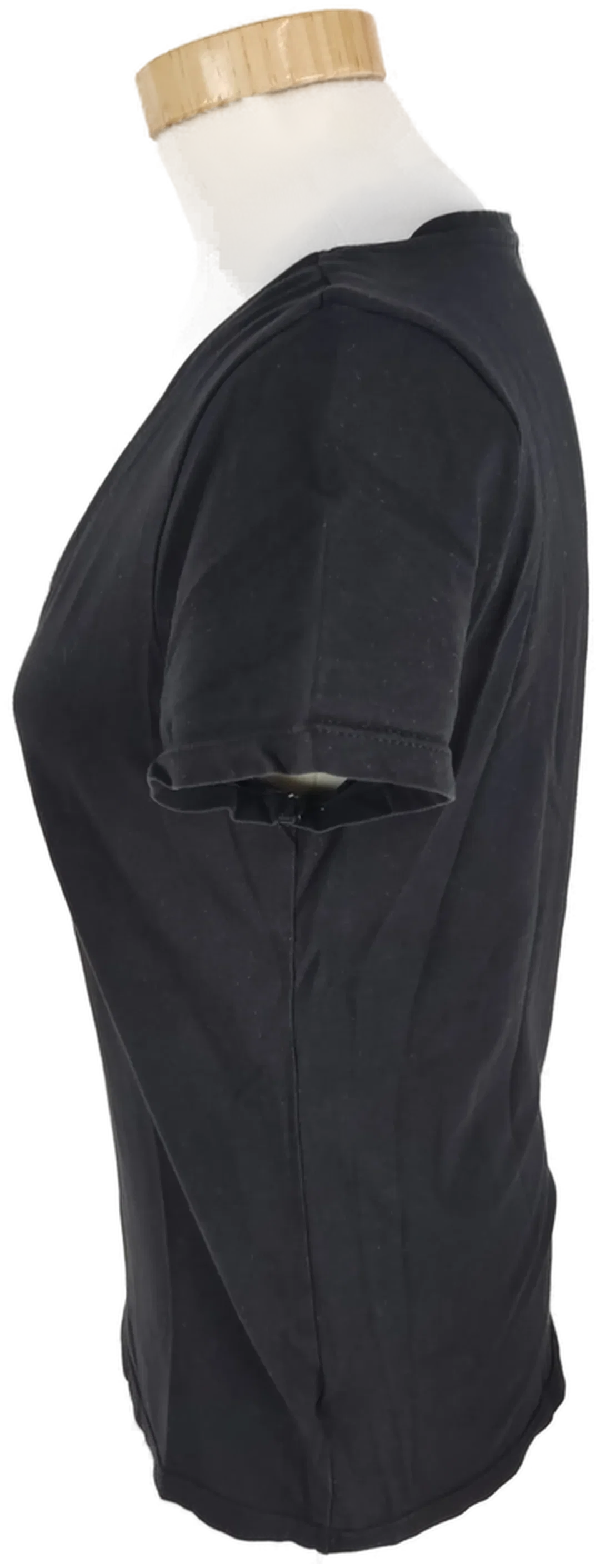 T-Shirt "H&M Basic", kurzarm mit Rundhalsausschnitt, schwarz, Größe M – Bild 2