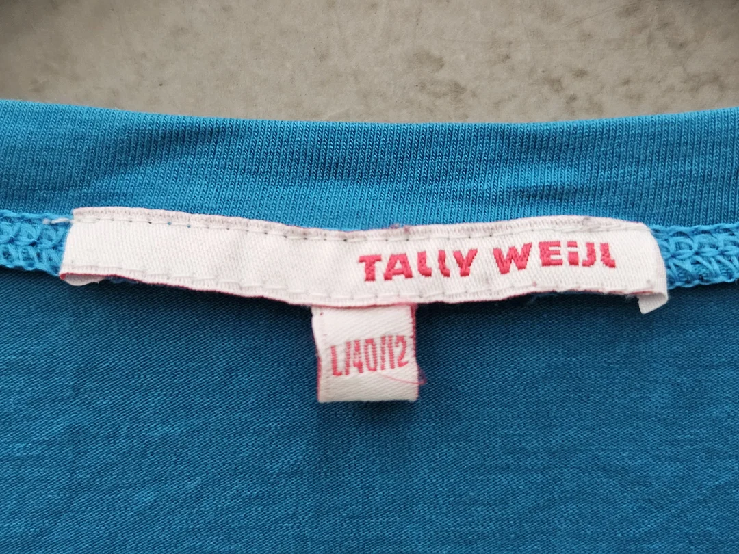 TALLY WEIJL Damen T-Shirt, blau - Gr. L – Bild 4